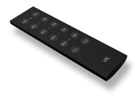 VK  4 Zone RF Remote Control 433MHz RF CR2032 30m Range, IP44.